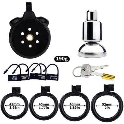 FRKO Flat Inverted ABS Sissy Male Chastity Cage Set 4 Size Arc Penis Ring Cock Lock CBT Cage 정조대 Sex Toys Men 3216/3216A/B/C