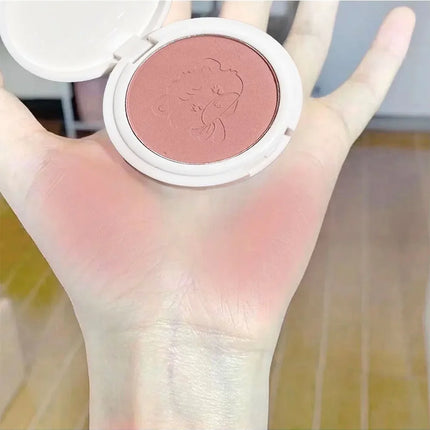 Monochrome Cute Blusher Peach Milk Pink Cream Natural Cheek Tint Brighten Waterproof Matte Face Contouring Blush Palette Makeup