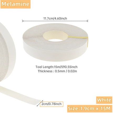 1.9cm/5cm x15M Hot Melt Adhesive Furniture Tape Melamine Edge Banding Strip/ Real Wood Pre Glued Veneer Sheet Cabinet Edge Decor