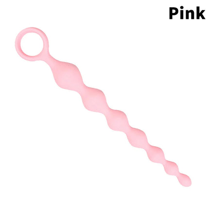 1Pc Beads Soft Anal Plug 7 Balls Silicone G-Spot Stimulating Butt Plugs Anal Stimulation Pull Bead Dildo Deep Anal Sex Toy