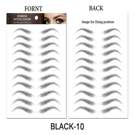 4D Natural Vivid Hair-like Realistic False Eyebrows Brow Tattoo Eyebrow Stencil Waterproof Lasting Eye Makeup Eye Brow Stickers