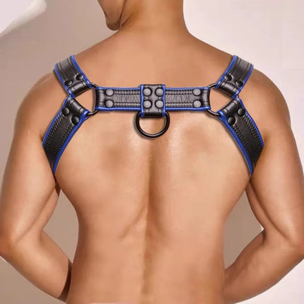 Adjustable Buckle Harness, PU Leather Body Chest Garter Belt, Cosplay Nightclub Sexy Punk Bondage Belt For Men Gay, BDSM, Adult