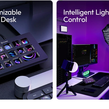 Ulanzi D200H D200 7 in 1 Stream Deck Controler Keyboard with 14 LCD Keys for OBS Live Youtube Content Creation Gaming Office