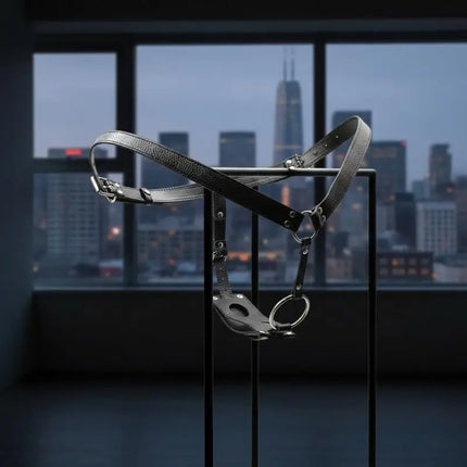 Amour NookBDSM Bondage,Sex Toys For Men Strap-on Butt Plug And Dildo Harness. Strapon Leather Chastity Panties