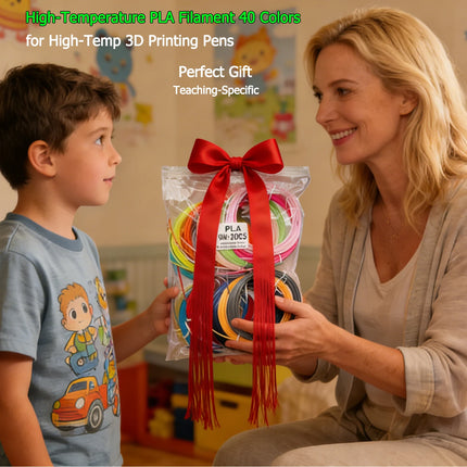 40 Colors 3D Pen Filament 1.75mm PLA Each Color 33 Feet 10m Glow-in-the-Dark 3D Filament Perfect Child Gift & Teaching-Specific