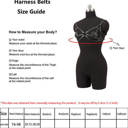 Women Sexy Body Harness Belt Chest Harness Bra Leather Lingerie Bdsm Bondage Lingerie Goth Fetish Clothing Festival Rave Outfit