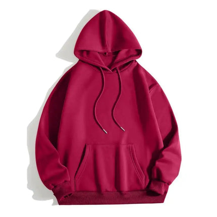 Men's New Solid Loose Street Casual Hooded Long Sleeve Simplicity Fashion Pullovers Top Korean Trend Men Clothes Spring Autumn