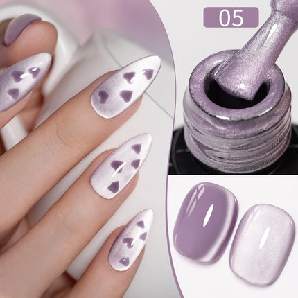 7.5ML Amber Moonlight Cat Magnetic Gel High Glossy Luxury Coffee Series Cat Eye Gel Soak Off UV Semi-Permanent Nail Art Varnish