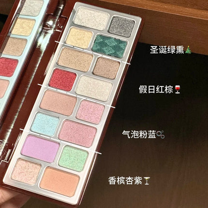 Qianyan Cheeryep 16 Color Eyeshadow Palette Glitter Chameleon Matte Pearlescent Flash Plate Cowherd Sequins