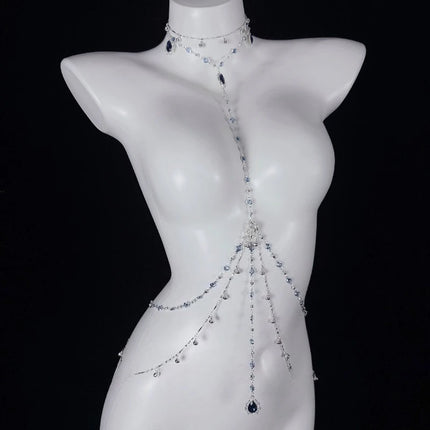 Nipple Clips Collar Sexy Body Chains Erotic Sapphire  Breast Restraints BDSM Training Anal Plugs in Various Sizes Adult Sex Toys