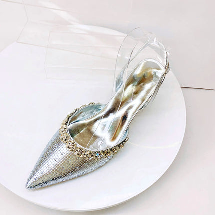 Insightlink Lady High Heels Crystals Shoes and Bag Set Rhinestone Handbag with Sandals for Wedding Gems Clutch Purse with Shoes
