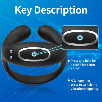 App Control Vibrator Penis Perineum for Men Silicone Cock Rings Testicle Trainer Scrotum Stimulator Massager Cockring Adult Toy