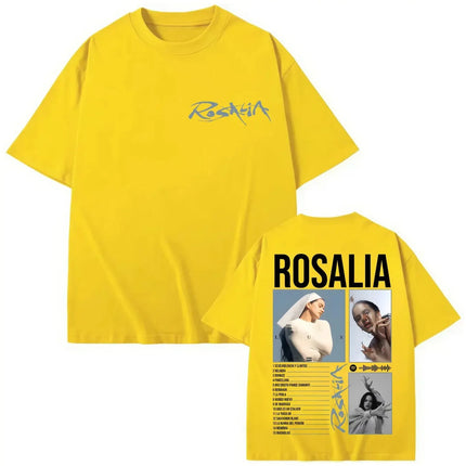 Rosalia LUX World Tour T Shirts Men Women Oversized Y2k Fashion Aesthetic T-shirts Casual Cotton Loose Female Male Short Sleeves