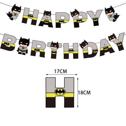 BeastKingdom Batman Anime Cartoon Birthday Party Decoration High Color Value Banner Flag Balloon Set Holiday Atmosphere Dress Up