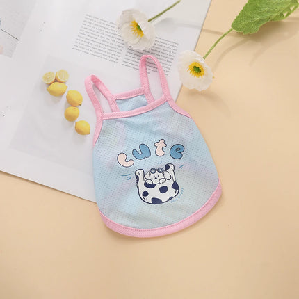 Cat and dog summer cool and breathable suspender pet ice silk cool clothes cool and cool feeling cat and dog clothes