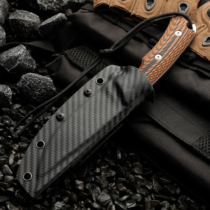 High-quality steel fixed blade, outdoor knife, camping knife with high-hardness stainless steel integrated skeleton and sheath,
