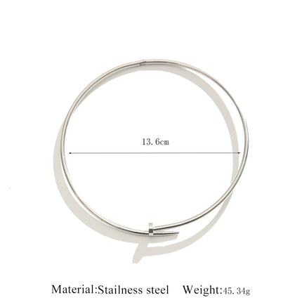Necklace Cuff For Women, Open Collar Choker Torques Necklace Women Adjustable ,Simple Stainless Steel Jewelry Decoration Gifts