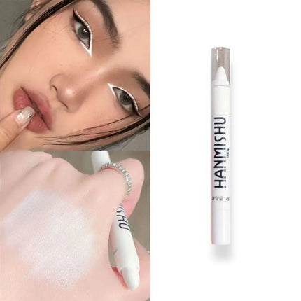 Shimmering Highlight Stick Pearlescent Matte Eyeshadow Silkworm Stick White Pen Glitter Silver Highlighter Pen Eyeliner Lyi A5V5