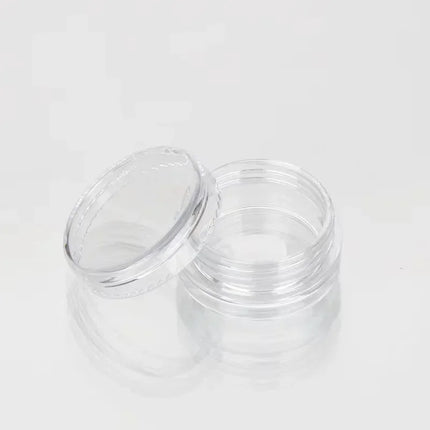 100/200/300pcs 2g/5g Cosmetic Jar Pots Makeup Lip Balm Container Transparent Empty Plastic Sample Bottles Eyeshadow Cream