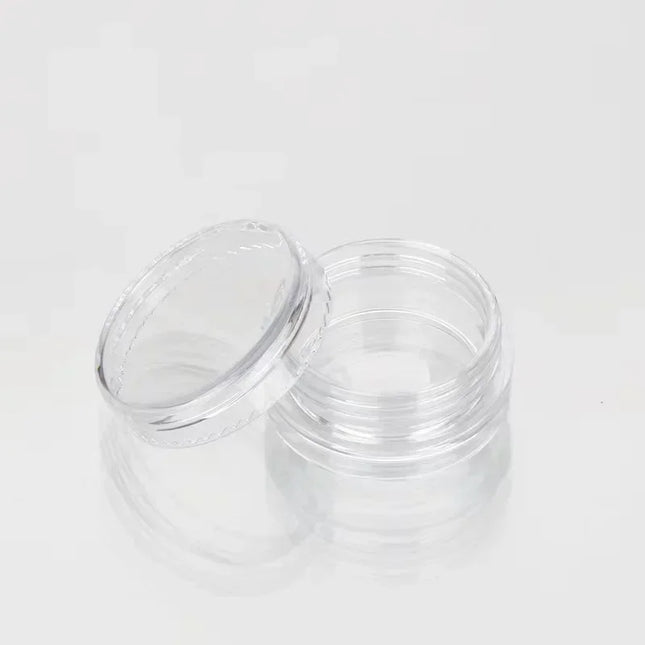 100/200/300pcs 2g/5g Cosmetic Jar Pots Makeup Lip Balm Container Transparent Empty Plastic Sample Bottles Eyeshadow Cream