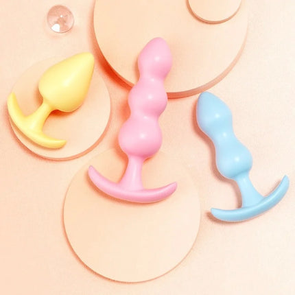 Butt Plug Silicone Anal Plug Prostate Massager Stimulator Adult Supplies Dilator Anus Beads Sex Toys For Women Man Gay Ass Tail