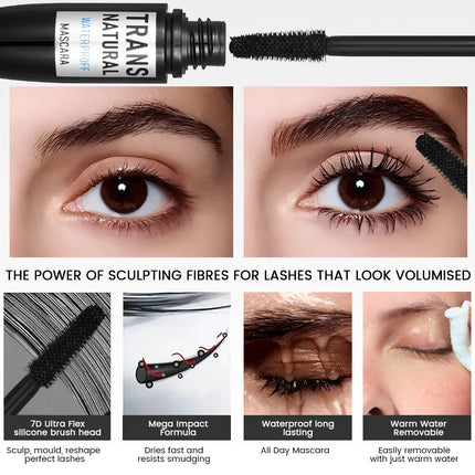 1pc Kiss Beauty 5D Volume & Lengthening Mascara - Waterproof, Sweat-Resistant, Smudge-Proof, Easy to, 24-Hour Lasting