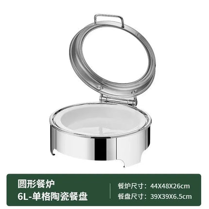 [New]Buffet Insulation Furnace Stainless Steel Electric Heating Meal Furnace Commercial Hotel Buffet Furnace Canteen Visible