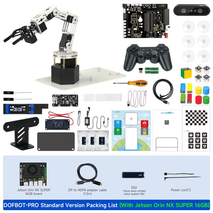 Yahboom DOFBOT PRO 6DOF Robotic Arm ROS Python Programming Learning Kit AI Large Model 3D Deep Point Cloud Recognition Gripping