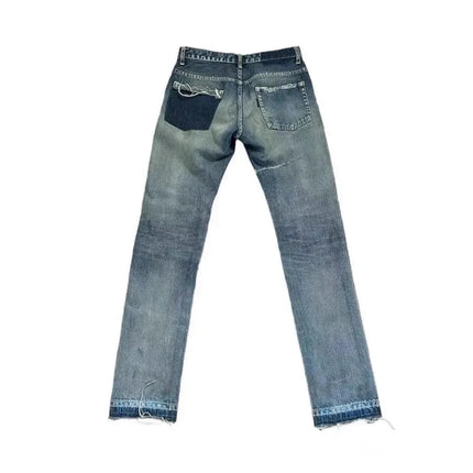 Brand New Undercover Washed Thunderbolt Fit Straight PANT Jeans Cotton Denim Pants Comfort Casual Jeans Size 1 2 3 #E137