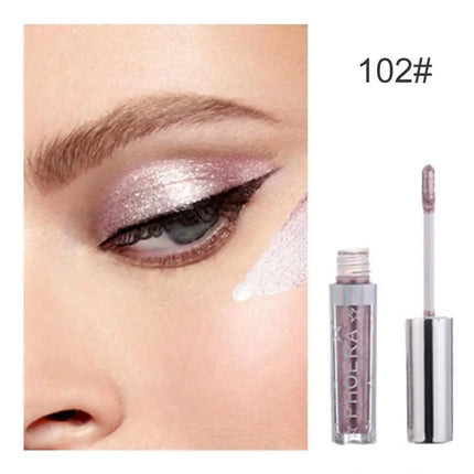 PHOERA Metallic Eye Shadow Diamond Shiny Eye Liner Pen Eyeshadow Long Lasting Shimmer Pigmented Eye Shadow Maquillaje