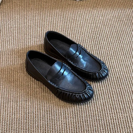 BANFANG Women's Shoes Summer New Fashion Classic Luxury Brand Design Loafers Sheepskin Comfortable Casual Shoes For Woman