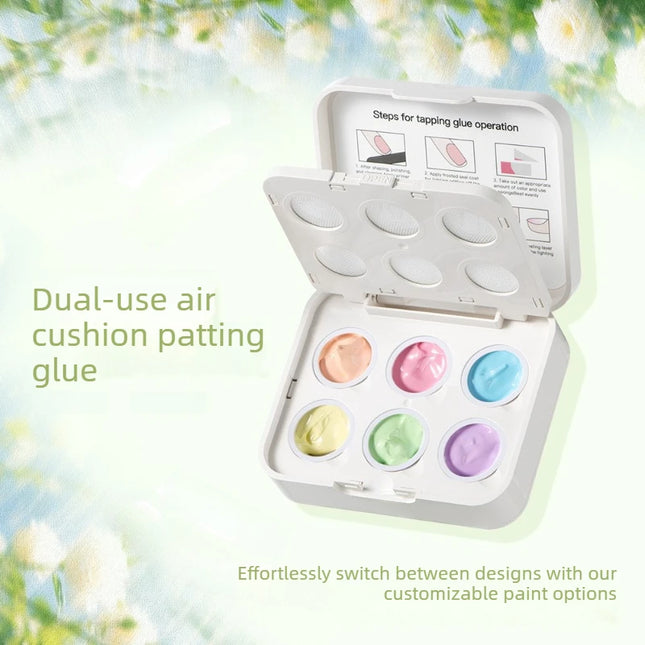 6 Colors Cushion Gradient Painting Gel Pink Ombre Patting Gel Polish UV/LED Blush Blooming Aura Manicure Gel Nail Polish Tools