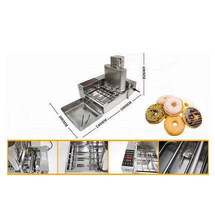 Factory Catering Equipment 4 Rows Mini Donut Making Machine 110V 220V Electric Automatic Mini Donut Fryer Machine Maker