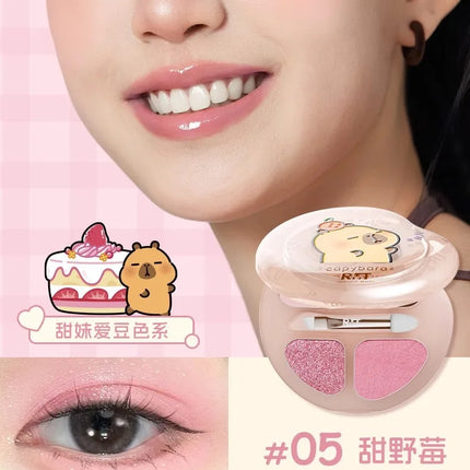 RMT Romantic Beauty Eye Shadow Silkworm Palette - Four Colors Matte Contouring & Brightening Eyeshadow Palette