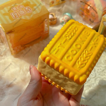 Mousse Cake Squishy Toy Slow Rising Brown Sugar Mousse Square Cake Slow Rebound Squeeze Toy Anti Stress Release Hand Relax Gift