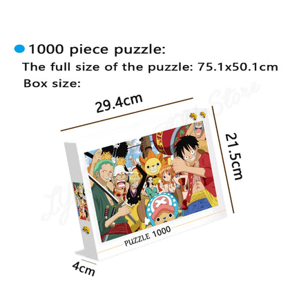Jigsaw Puzzle One Piece Luffy 1000 Pieces Puzzle Game Assembling Puzzles for Adults Puzzle Toys Kids Children Home Games Toys