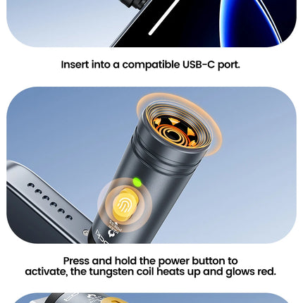 Toocki TG13/14 Type-C Mini Electric Lighter Plug&Play Blow to Light Mobile Cigarette Lighter Flameless Windproof Fast Ignition