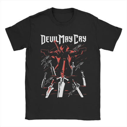 Classic Game DMC Devil May Cry Vergil Peripherals for Fans Tee Women Men Fashion Cotton T-Shirt Round Collar Oversize Casual Top