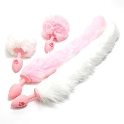 Silicone  Tail Anal Plug Fox Pattern Butt Plug Adult Cosplay Intimate Toys for All