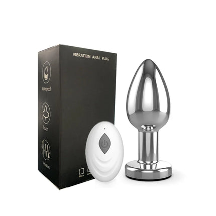 Wireless Metal Anal Vibrator for Women Remote Control Butt Plug Prostate Massager 10 Speeds Adult Couple Sex Toys for Men