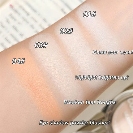 Single Matte Highlighter Palette White Beige Face Nose Brighten Contour Makeup Tea Brown Eye Shadow Lying Silkworm Rouge Powder