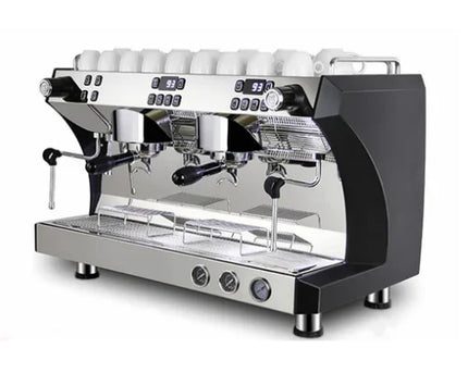 Commercial Coffee Maker CRM3120C Dual Head Coffee Machine, Independent Multi Boiler System, Adjustable Extraction Temperature
