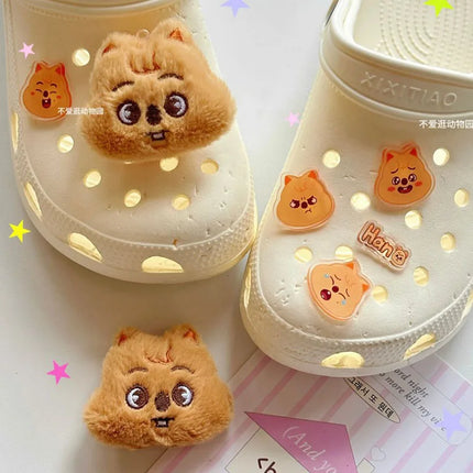 Skzoo Hot Korean Stray Kids Idol Boy Support Fan Cute Cartoon Hole Shoes Shoe Flower Anime Diy Accessories Decoration Xmas Gift