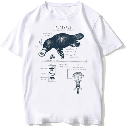 Whale Shark Anatomy Biology T-shirt Unisex Women Hip Hop Casual T Shirts Women Beach Diving White T-shirt Vintage Women Tees