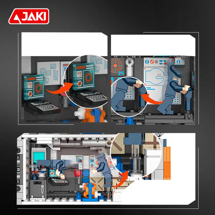 JAKI children's building block toy set space aerospace exploration series space core module space station building toys