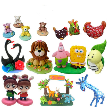 24 Colors Soft Polymer Clay 20g Each, Non-Toxic DIY Modeling Clay Kit for Kids Adults, Non-Stick Handmade Craft Clay for Jewelry