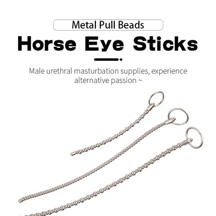 Runyu Stainless Steel Urethra Pull Beads Horse Eye Stick Massager SM Urethral Catheter Metal Penis Plug Male Adult Stimulator