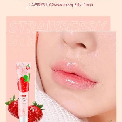 LAIKOU Strawberry Lip Balm  Moisturizing Refreshing Non-sticky Anti-Cracked Lip Mask Lips Care 18g