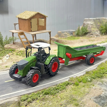 Large Scale Tractor Toys DIY Farmer Car Playset Toy Transport Trailer Engineering Birthday Gifts