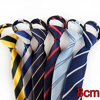Men's Ties: Black Zipper Tie, Pre-tied Bow Tie, Women's Green Navy Blue Red Neckties, Classic 8cm Neckties for Men's Shirts, Zipper Cravat